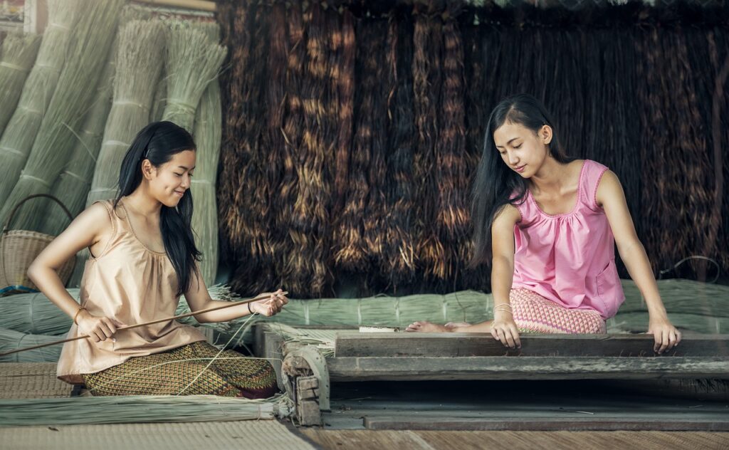 woman, working hand, asia