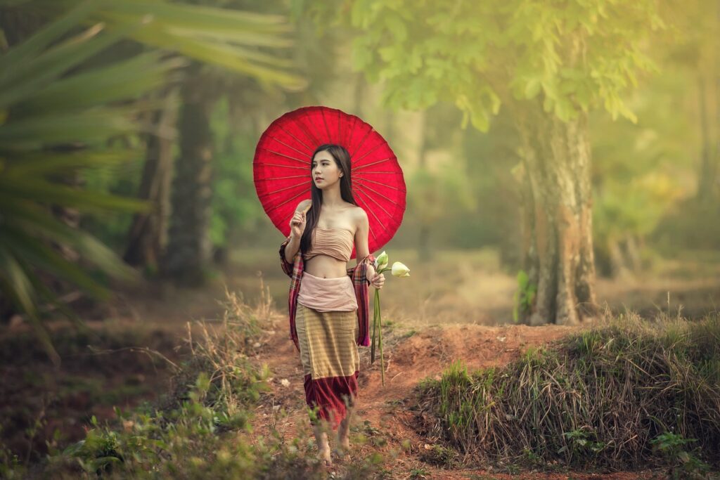 thailand asian woman countryside 4293048