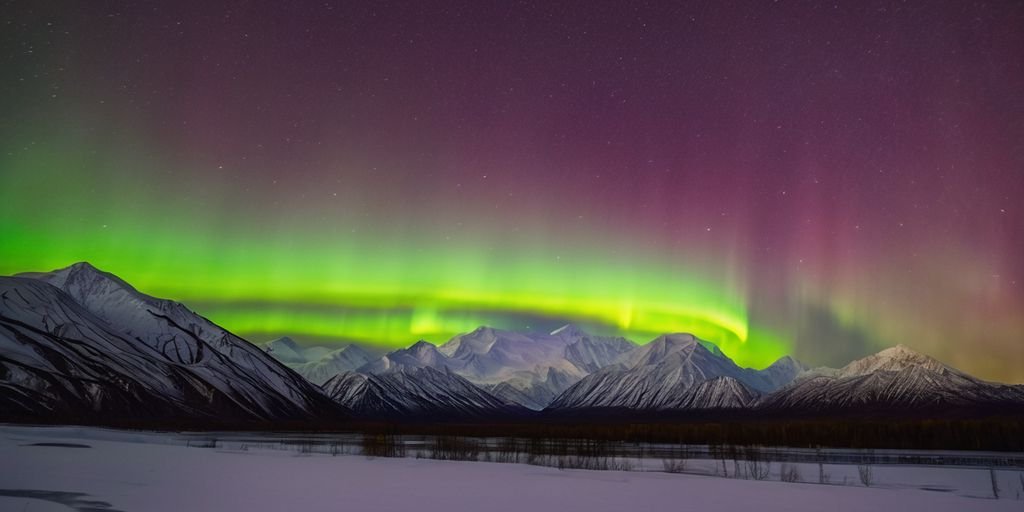 Northern Lights over Denali National Park, Alaska