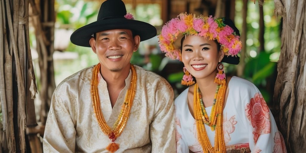 Bohol Philippines couple in traditional clothing