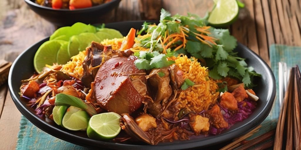 Filipino and Peruvian dishes