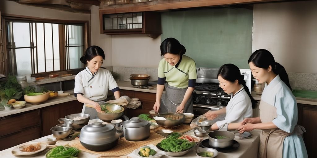 South Korean women family cooking future wives