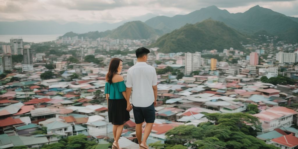 romantic couple in a lesser-known city in the Philippines