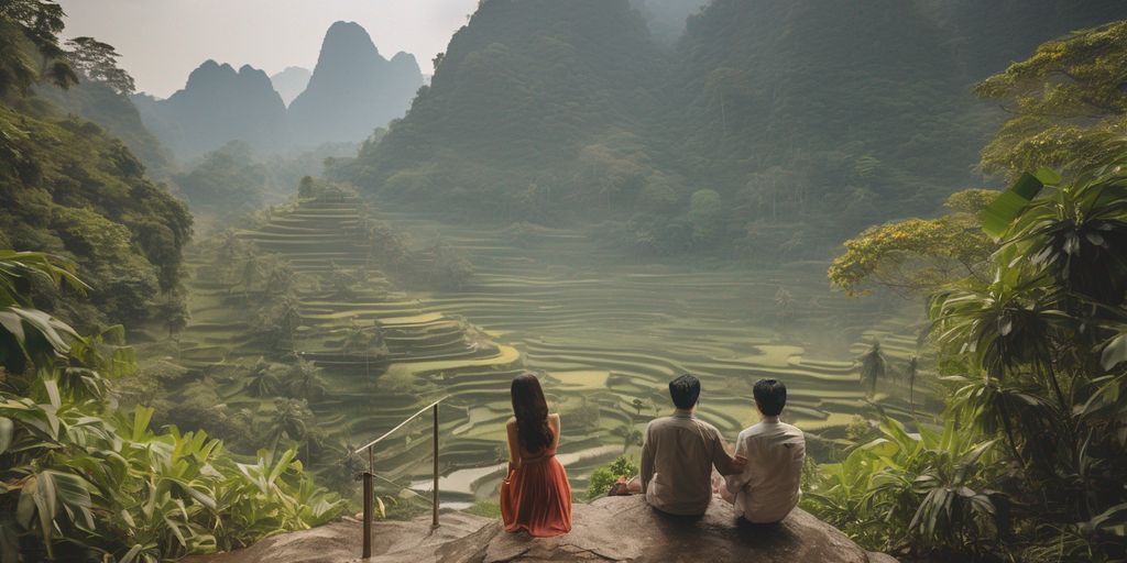 romantic couple in Southeast Asia