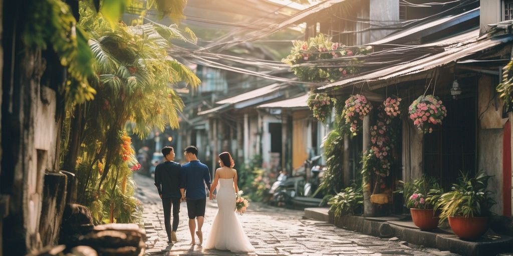 romantic couple in a hidden gem city in the Philippines