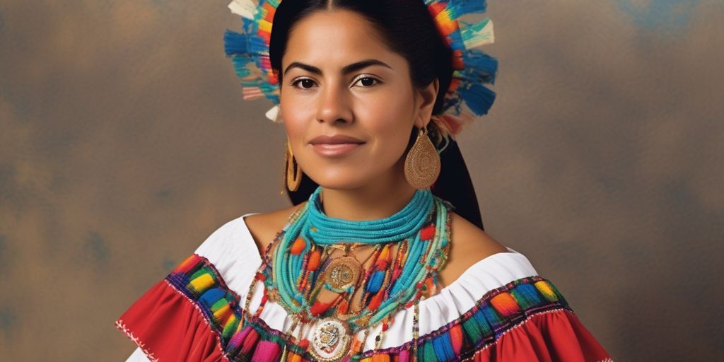 Mexican woman in traditional dress