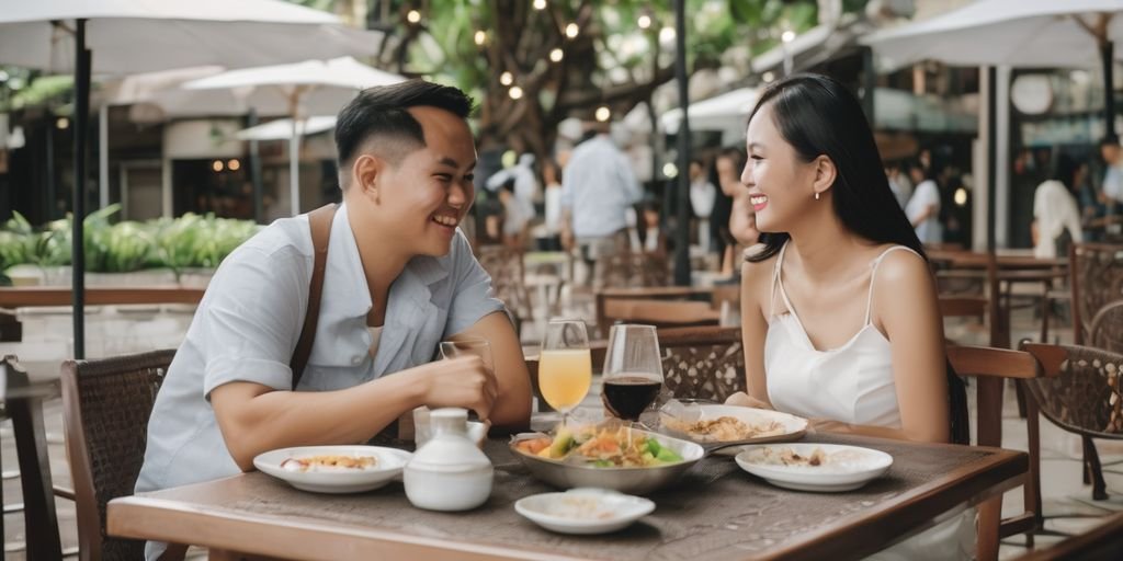 Filipina and Malaysian couple on a date