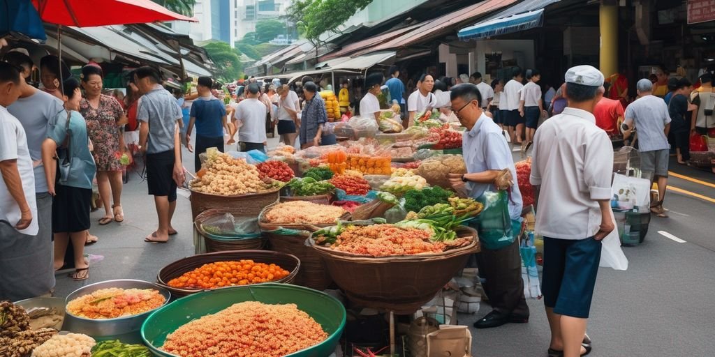 Singapore street market