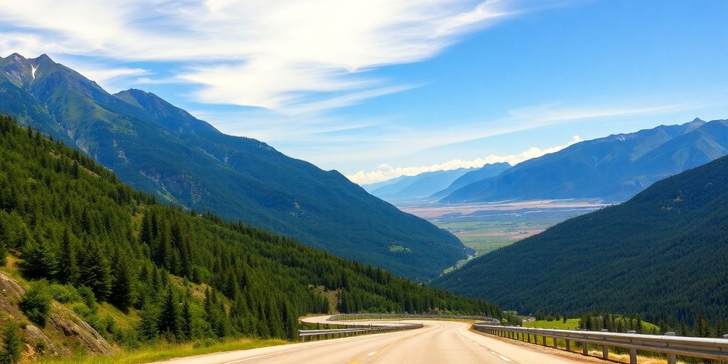 Pan-American Highway through diverse landscapes and clear skies.