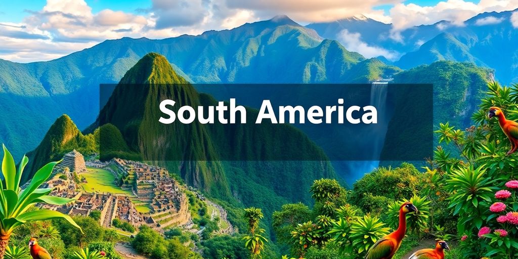 Scenic view of South American landscapes and wildlife.